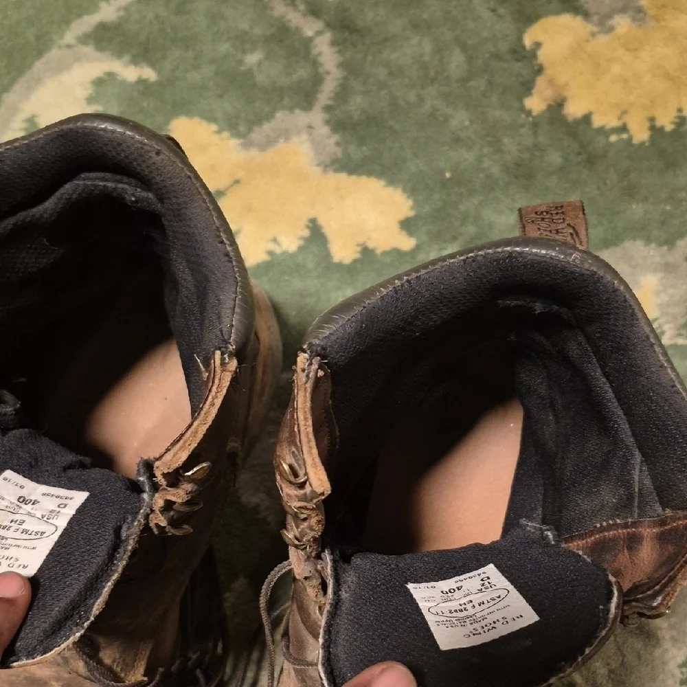 Red Wing Shoes Brown Leather Lace-Up Men's Work Boots